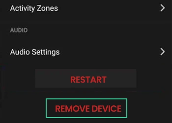 Remove Device option